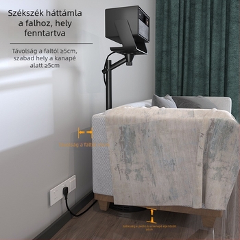Fali projektor állvány rejtett padlólábakkal, modell CINE-PB29L, márka Thinking of Shadow, súly 6,5 kg, nem importált
