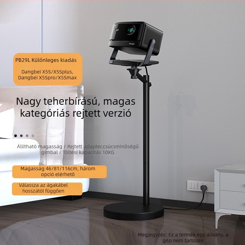 Fali projektor állvány rejtett padlólábakkal, modell CINE-PB29L, márka Thinking of Shadow, súly 6,5 kg, nem importált