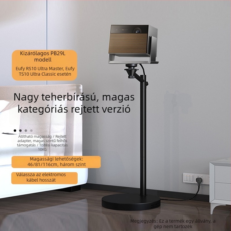 Fali projektor állvány rejtett padlólábakkal, modell CINE-PB29L, márka Thinking of Shadow, súly 6,5 kg, nem importált