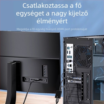 VGA–HDMI adapter, modellt Vga to hdmi, TV/monitor használatra, távoli ébresztés nem támogatott