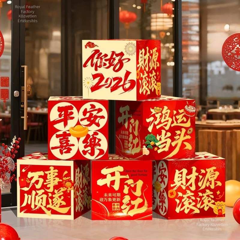 Irodai dekorációhoz rekvizit — animált stílus, papír anyag, check-in doboz rekvizit