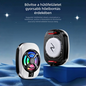 TL16 telefonhűtő klipsz - ultra-csendes, 15W, ABS, Type-C, 60g