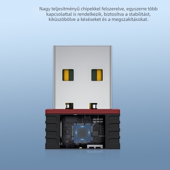 RTL8188EU USB vezeték nélküli hálózati adapter, mini asztali méretben, 150 Mbps, Wi-Fi 4