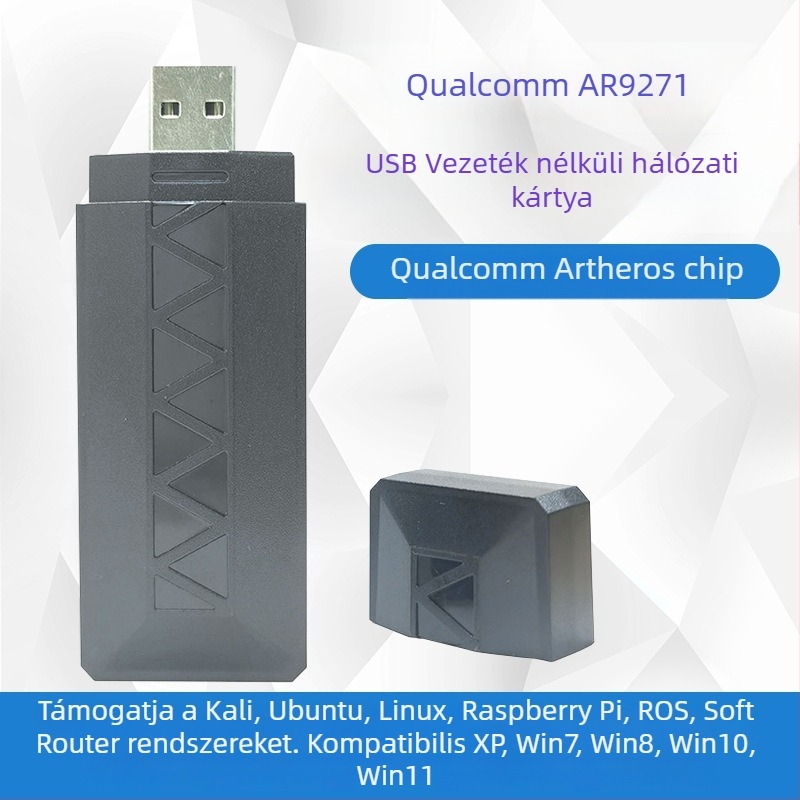 AR9271 USB vezeték nélküli hálózati kártya – 150 Mbps, USB interfész, 2,4 GHz, IEEE 802.11g/b/n