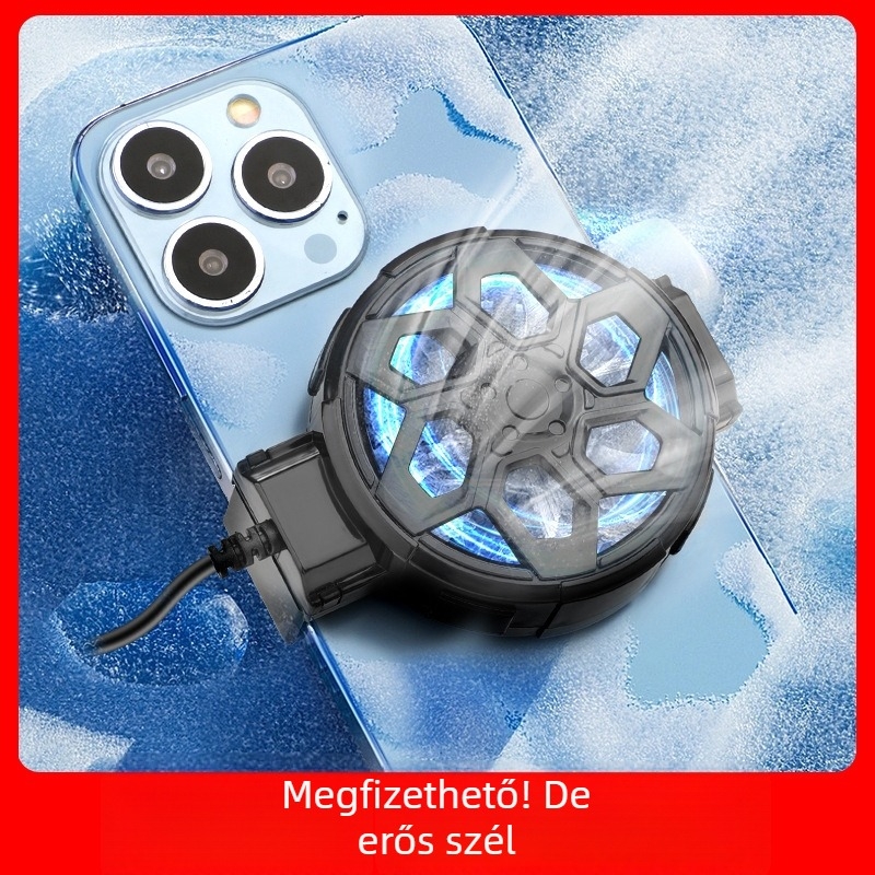 X18 Telefonhűtő – 5W, ABS+Fém, USB-C, Csendes légáramú hűtés, 3 fokozat