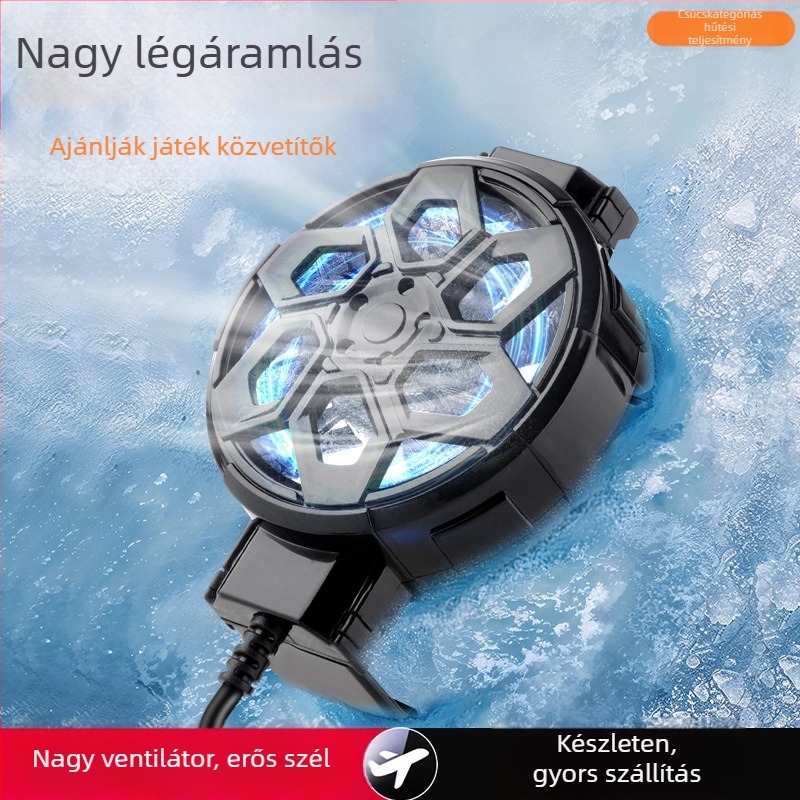 X18 Telefonhűtő – 5W, ABS+Fém, USB-C, Csendes légáramú hűtés, 3 fokozat