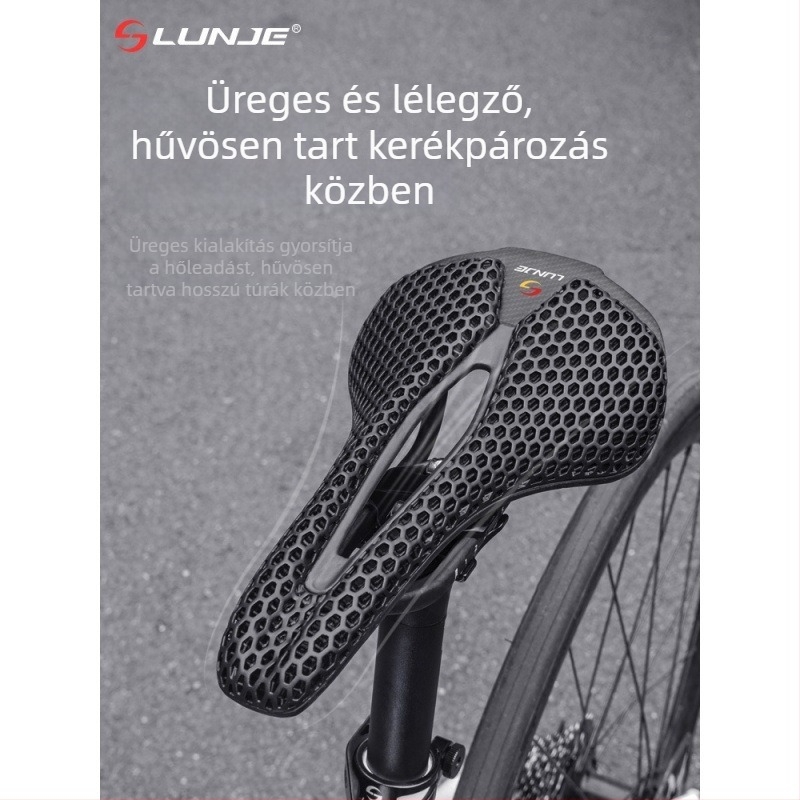 Kerékpárnyerege, karbon szálas, 3D nyomtatott, modell zd007, kompatibilis hagyományos kerékpárokkal