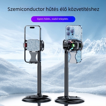 X107 mobiltelefon hátsó klipsz hűtő, félvezető hűtés és digitális kijelző, 10 W, Type-C interfész, alumíniumötvözet + ABS