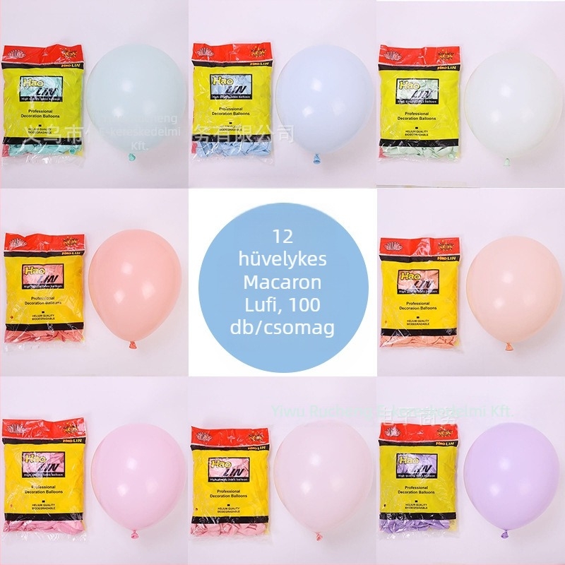 Latex lufik, vastag macaron-stílusban, 2,8 g, beltéri dekoráció esküvőkön és bulikon; alkalmas koncertekre és fesztiválokra