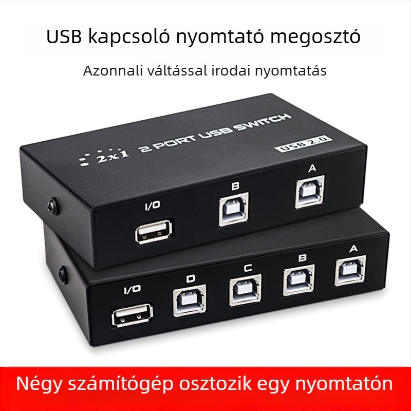 US-1A4B USB nyomtató megosztó kapcsoló, Windows 7 kompatibilis