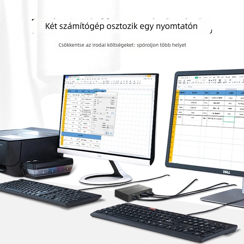 US-1A4B USB nyomtató megosztó kapcsoló, Windows 7 kompatibilis