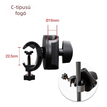 Create Win Chuck Mikrofon kinyúló csipesz – padlón álló cantilever tartó forgó univerzális keresztvas audio kiegészítőkhöz