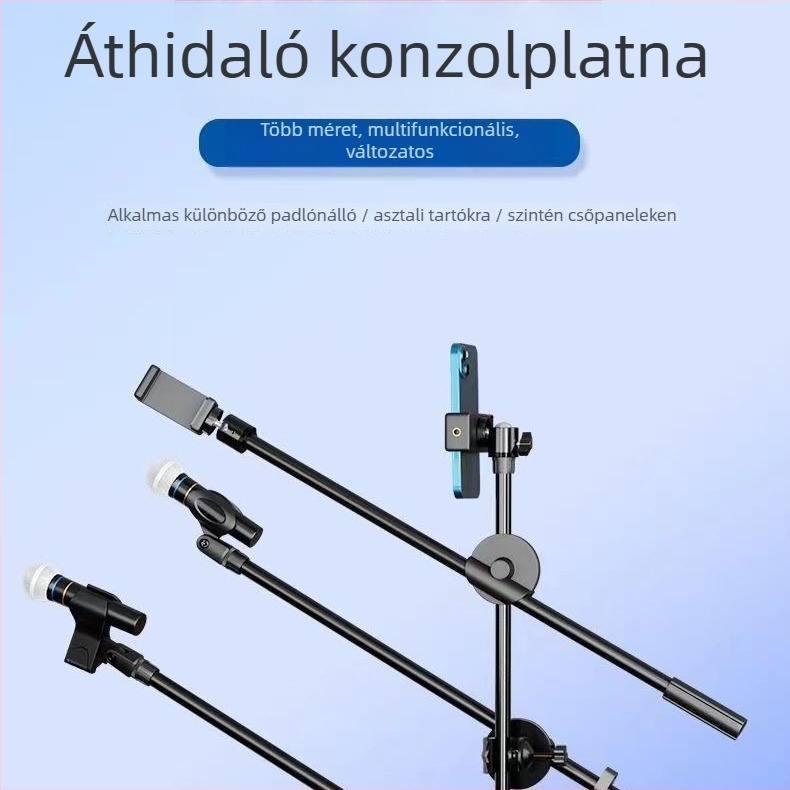 Create Win Chuck Mikrofon kinyúló csipesz – padlón álló cantilever tartó forgó univerzális keresztvas audio kiegészítőkhöz