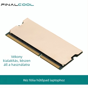 Notebook memóriahűtő NB01, rézfóliával, 1 hőcső, 50 g, nagyon csendes