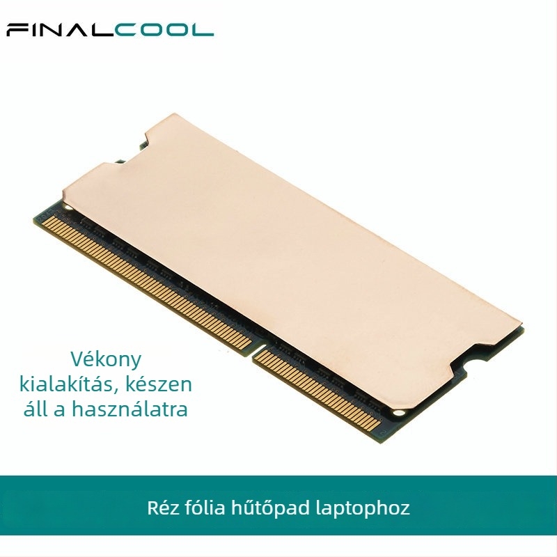 Notebook memóriahűtő NB01, rézfóliával, 1 hőcső, 50 g, nagyon csendes