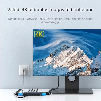 KVM kapcsoló MT-KH4, 4 port HDMI, 4K@30Hz, visszamenőleges kompatibilitás
