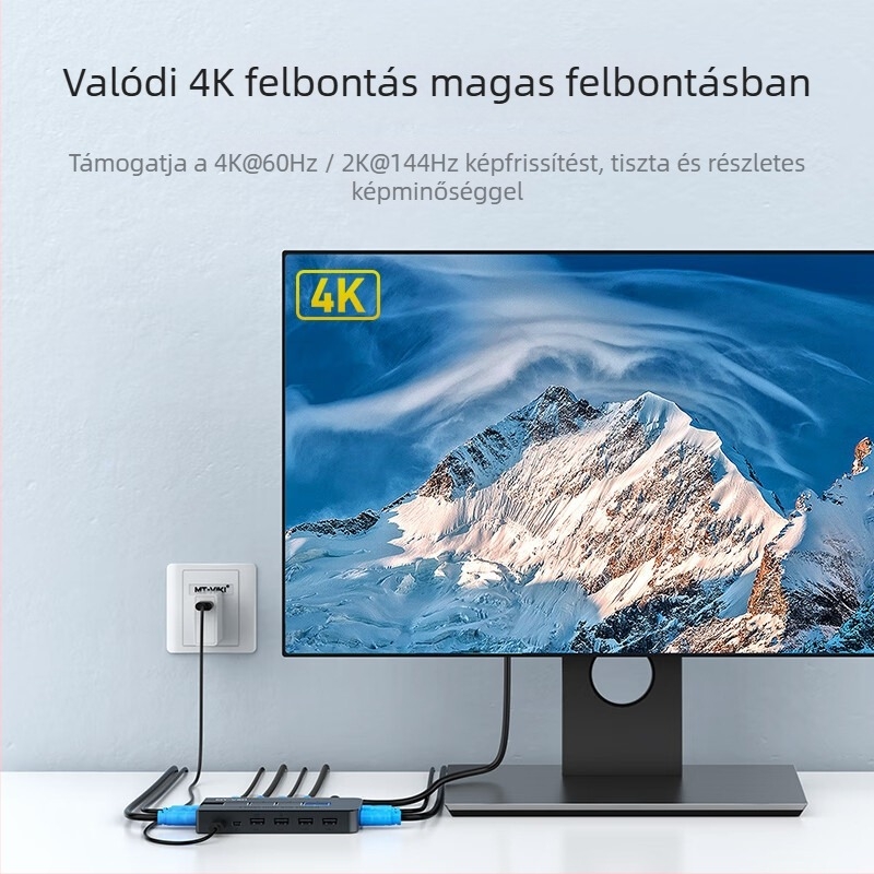 KVM kapcsoló MT-KH4, 4 port HDMI, 4K@30Hz, visszamenőleges kompatibilitás