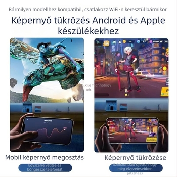 Okos otthoni projektor, Ultra HD otthoni mozihoz, falra vetítés Wi‑Fi-vel, szemvédő funkció