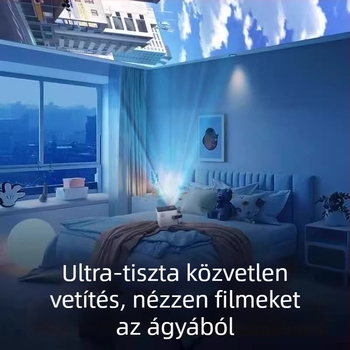 Okos otthoni projektor, Ultra HD otthoni mozihoz, falra vetítés Wi‑Fi-vel, szemvédő funkció