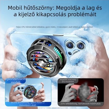 Mágneses hátsó klipsz telefonhoz – hűtő radiátor, modell F27, 15W, Type-C, ABS