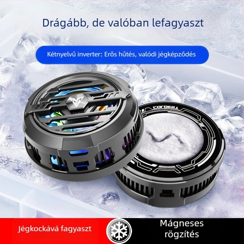 Mágneses hátsó klipsz telefonhoz – hűtő radiátor, modell F27, 15W, Type-C, ABS