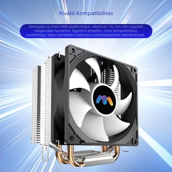 Processzorhűtő G200 6 hőcsővel, hidraulikus csapágyú ventilátor, 2000 rpm, 20 dB