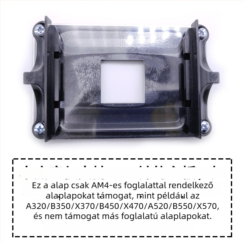 AM4 fém hűtőbázis-záró, AMD AM4 kompatibilis, modell AM4 base buckle, anyag vas