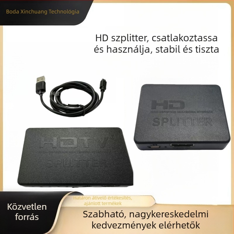 HDMI 4K elosztó és HDTV osztó 1x4/1x2 kimenettel – audió-vizuális szinkron konverter