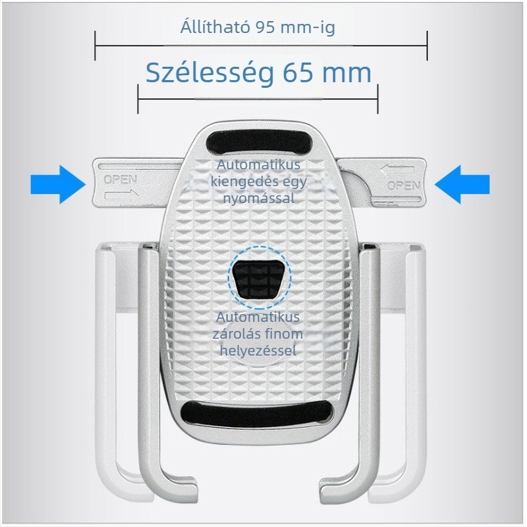 Mobiltelefon-tartó kerékpárhoz, motorkerékpárhoz és elektromos járműhöz – alumínium ötvözet, egy kattintásos gyorszár, testreszabható feldolgozás