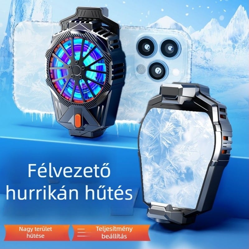 Feilibake X57 okostelefon hűtő radiátor — Type-C csatlakozás, 45 mm ventillátor, ABS + alumínium ötvözet, kompatibil iPhone és Android készülékekkel, három fokozatú hőmérséklet-szabályzás