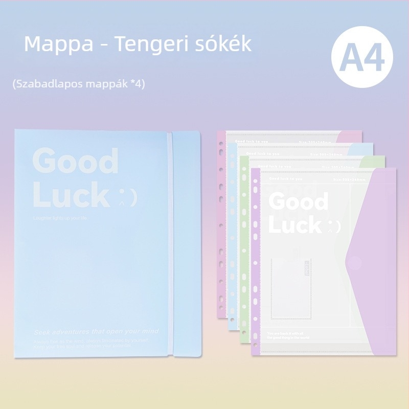 Áttetsző betétoldalak lazító mappához, modell BF01-145, PP anyag, 70-es vastagság, logónyomás elérhető, testreszabás elérhető