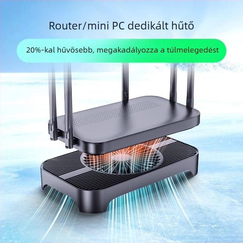 Z-X3 Router hűtőalap USB ventilátorral, hidraulikus csapágy, 1100 RPM, 18 dBA, levegő hűtés