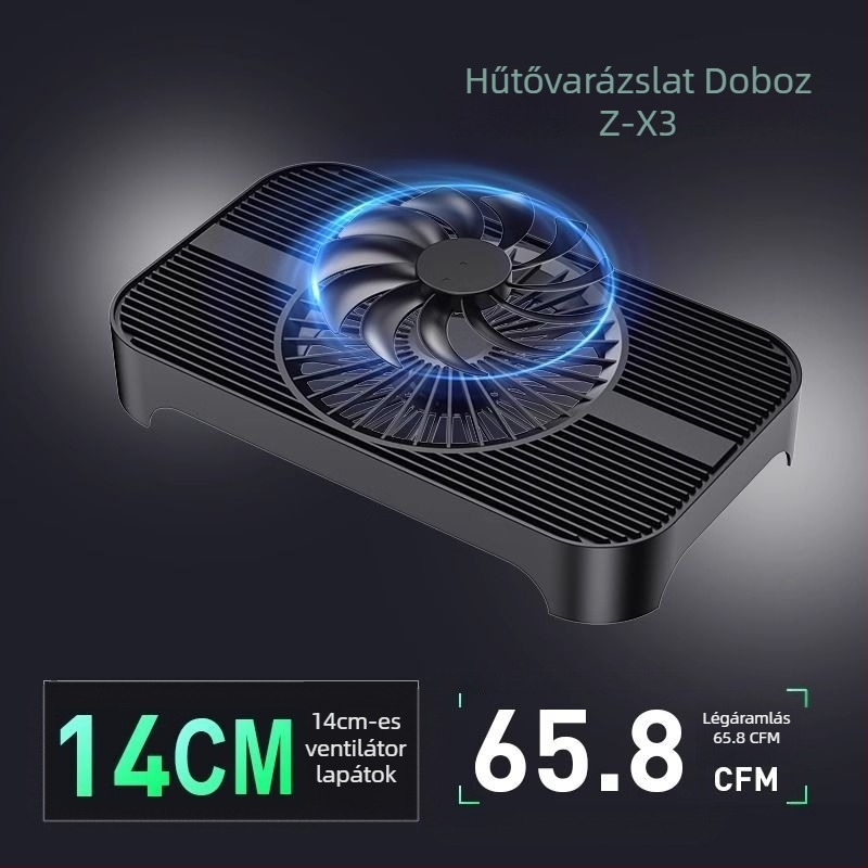 Z-X3 Router hűtőalap USB ventilátorral, hidraulikus csapágy, 1100 RPM, 18 dBA, levegő hűtés