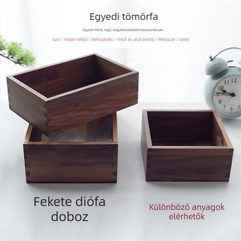 Asztali tároló doboz diófából, 1 L kapacitás, 0051 modell, japán stílus