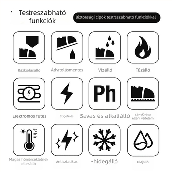 Spring River Cy010 Férfiaknak Szánt Magas Szárú Munkabakancs Teljes Szemcsés Bőrből, Ütésvédelmi Funkcióval, Hideg Időre Petrolkémiai Munkákhoz