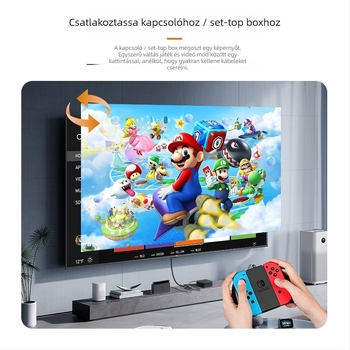 HDMI kapcsoló, 2 bemenet / 1 kimenet, 8K és 4K/60Hz támogatás, távoli felébresztés, 1 év garancia