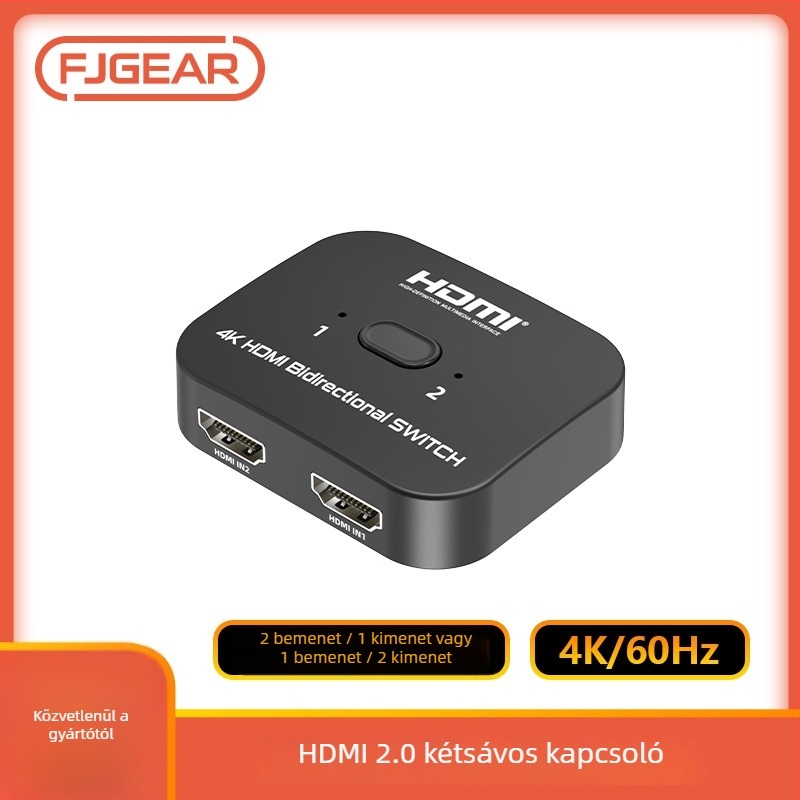 HDMI kapcsoló, 2 bemenet / 1 kimenet, 8K és 4K/60Hz támogatás, távoli felébresztés, 1 év garancia