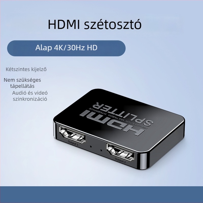 HDMI osztó 1x2, Unnlink 1821, 4K30Hz