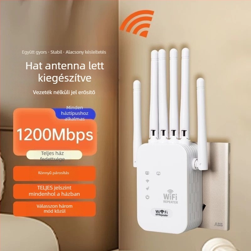 5G kettős sávos WiFi ismétlő és jelerősítő otthoni routerhez