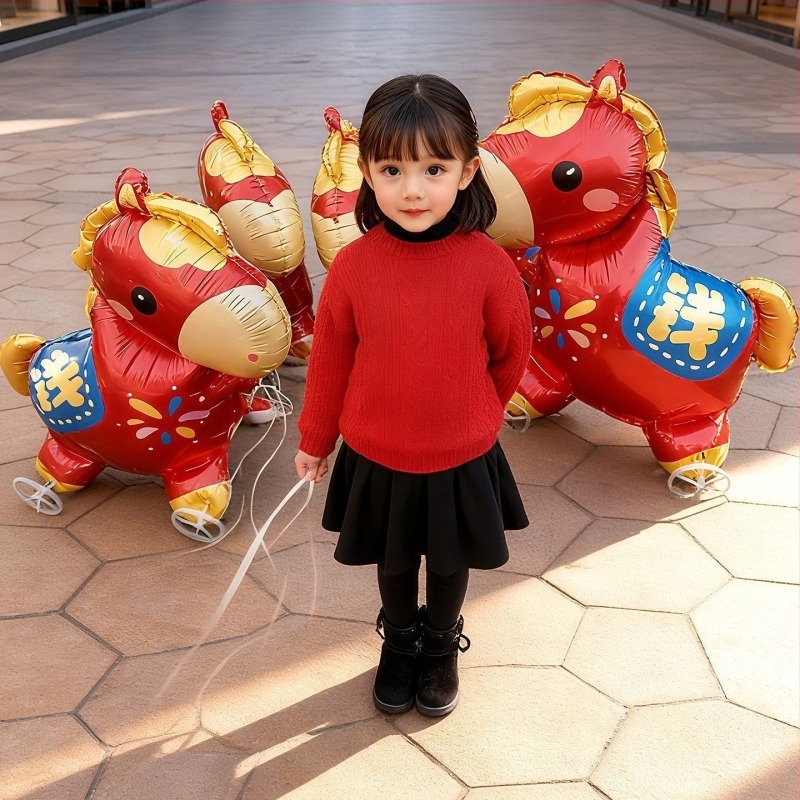 Irregular alakú padlón álló lufi, papírból; ideális születésnapokra, kereskedelmi felhasználásra és új évre