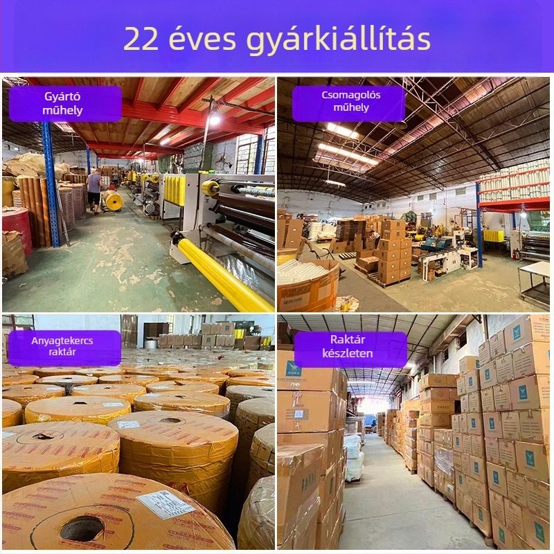 Átlátszó csomagoló szalag BOPP filmmel és víz alapú nyomásérzékeny ragasztóval, alkalmas záráshoz és csomagoláshoz; -20 °C-tól 40 °C-ig terjedő hőmérséklet-tartomány; erős tapadás.