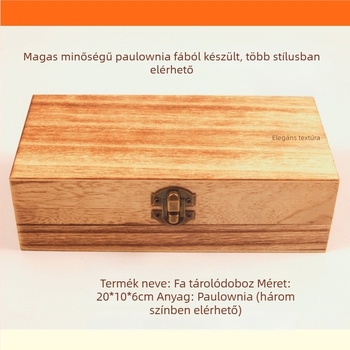 Tömörfa ékszertároló doboz cloisonné filigrán zománc alaprésszel — paulowniafa, Jinglangcai