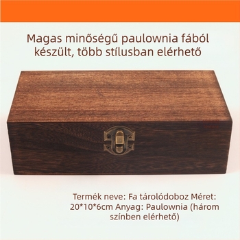 Tömörfa ékszertároló doboz cloisonné filigrán zománc alaprésszel — paulowniafa, Jinglangcai