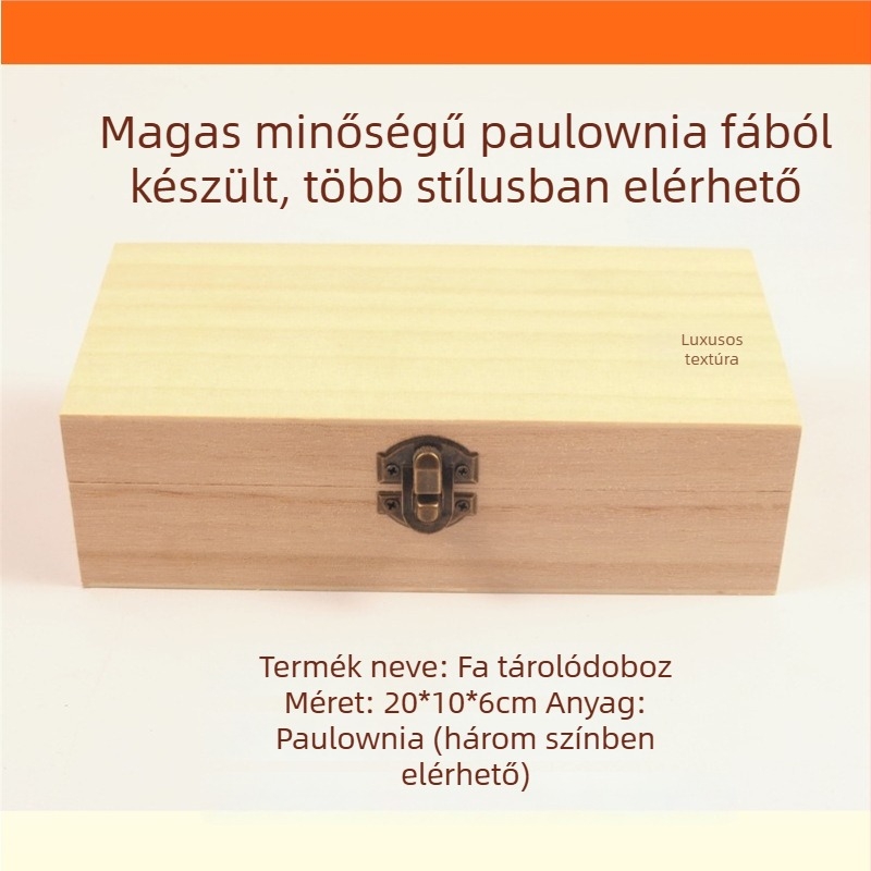 Tömörfa ékszertároló doboz cloisonné filigrán zománc alaprésszel — paulowniafa, Jinglangcai