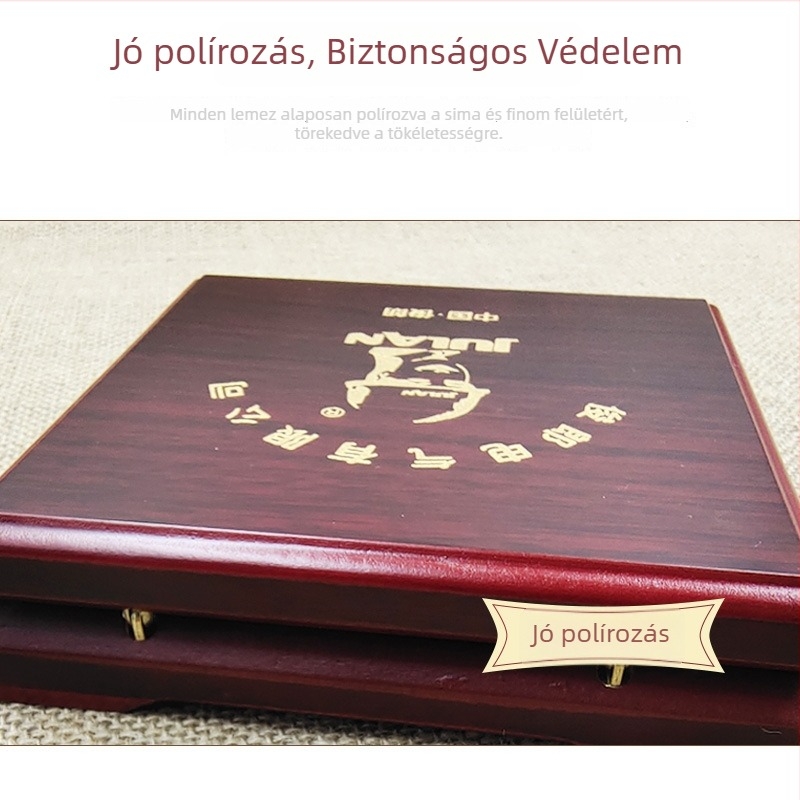 Fa csomagoló doboz jelvények, medálok és érmék számára EVA béléssel, gravírozással és szitanyomással, modell WZ-061