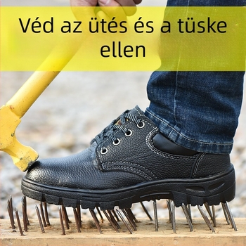 Férfi téli munkavédelmi cipő alacsony felsőrésszel, acél orral, ütés- és perforációálló, elektromos szigetelés, lélegző mikroszálas bőr