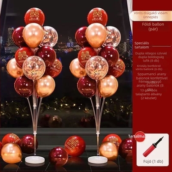 Esküvői balonok padlóra álló dekorációs készlet