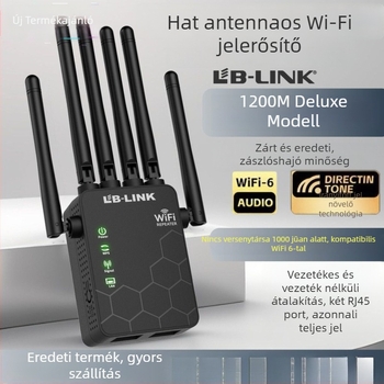 WiFi jelerősítő, 5G gigabites, Dual-Band, falon át hatoló, otthoni vezeték nélküli hálózati ismétlő