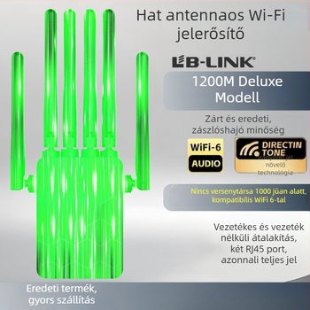 WiFi jelerősítő, 5G gigabites, Dual-Band, falon át hatoló, otthoni vezeték nélküli hálózati ismétlő