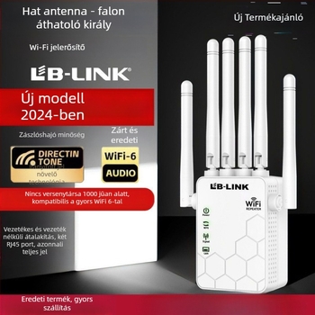 WiFi jelerősítő, 5G gigabites, Dual-Band, falon át hatoló, otthoni vezeték nélküli hálózati ismétlő